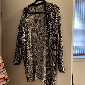 Black and white cardigan